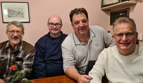 Der Vorstand der Freunde und Förderer des WWG: Christian Hertz (2. Vorsitzender), Frank Zeißler (Schatzmeister), Wolfgang Raum (1. Vorsitzender) und Achim Kammal (Schriftführer) (v.l.)